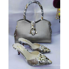 Snake Texture High Heel Shoes and Bags (G-34)